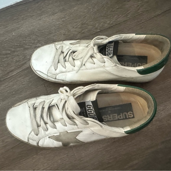 White and Green Golden Goose Sneakers size 8 - Picture 3 of 7
